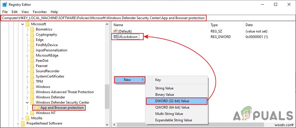 Làm cách nào để Ẩn Khu vực Bảo vệ Ứng dụng và Trình duyệt trong Windows 10? 