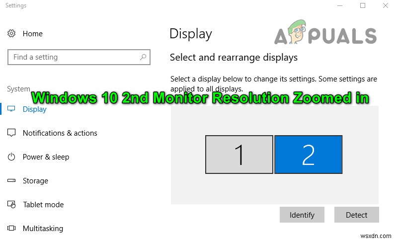 Khắc phục:Độ phân giải màn hình thứ 2 của Windows 10 được phóng to 