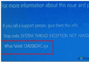 Làm thế nào để sửa lỗi màn hình xanh chết chóc CMUSBDAC.sys trên Windows 10? 