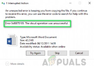 Làm thế nào để khắc phục mã lỗi OneDrive 0x80070185 trên Windows 10? 