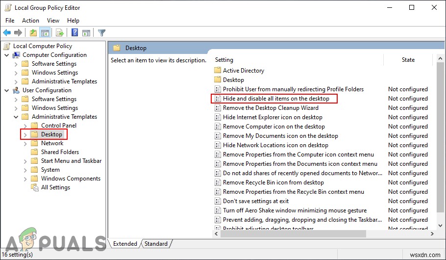 Làm thế nào để ẩn và tắt tất cả các mục trên màn hình trong Windows 10? 