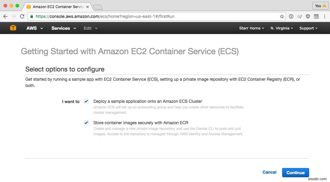 Cách triển khai ứng dụng Sinatra trong Docker đến Dịch vụ vùng chứa EC2 của Amazons 