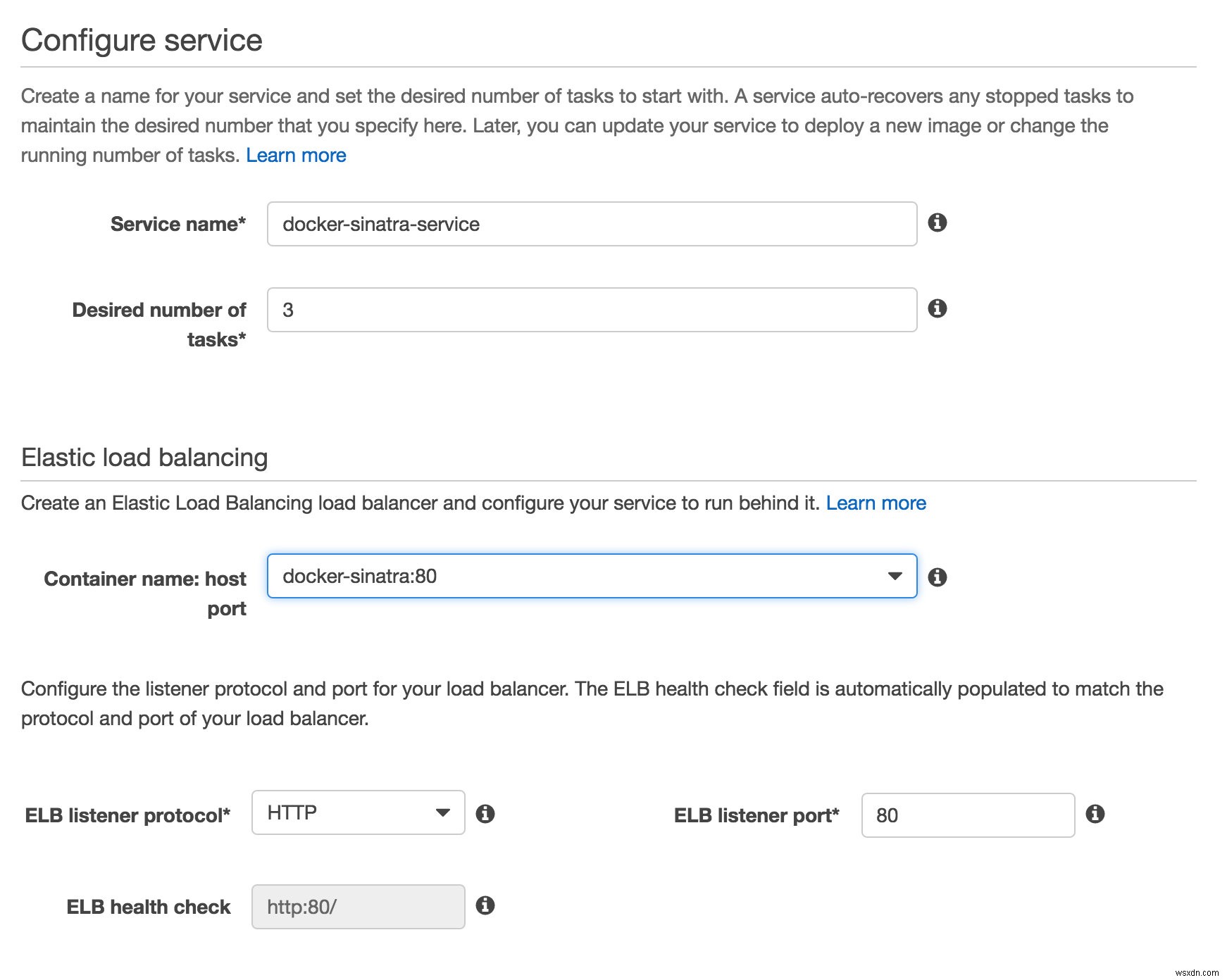 Cách triển khai ứng dụng Sinatra trong Docker đến Dịch vụ vùng chứa EC2 của Amazons 