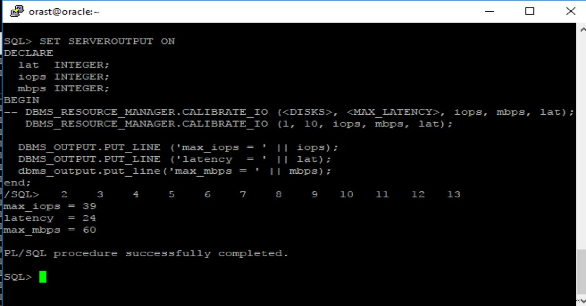 Tổng quan về hiệu chuẩn I / O Oracle 11g 