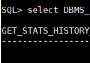 Khôi phục số liệu thống kê trong Cơ sở dữ liệu Oracle 