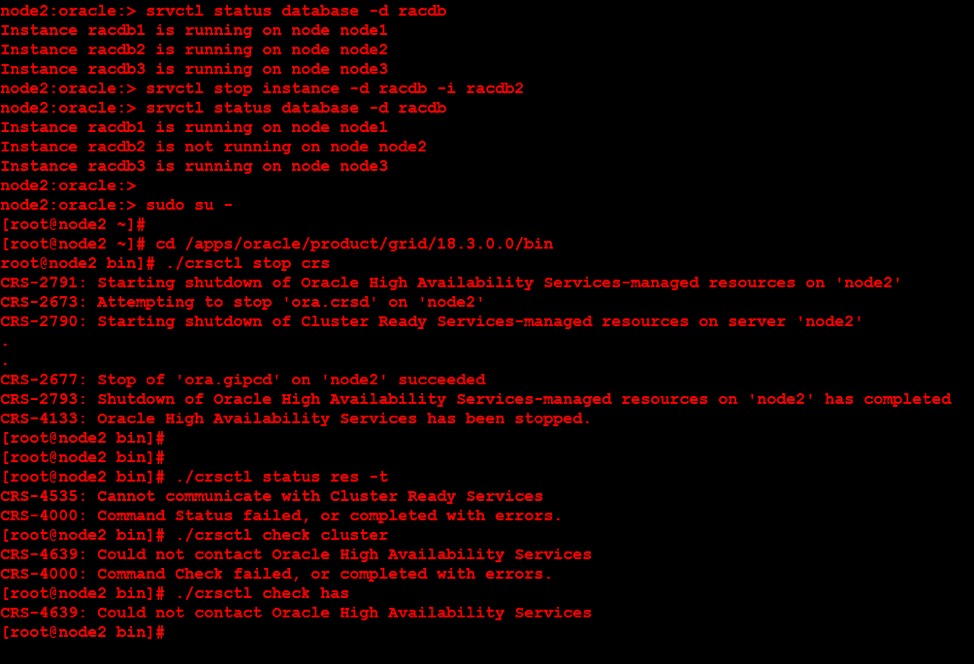 Liên kết lại cơ sở hạ tầng lưới Oracle v18c cho các tệp nhị phân cụm và cơ sở dữ liệu 