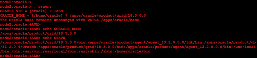 Liên kết lại cơ sở hạ tầng lưới Oracle v18c cho các tệp nhị phân cụm và cơ sở dữ liệu 