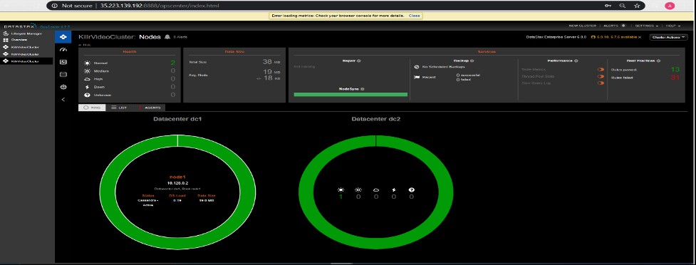 Thiết lập DataStax Enterprise OpsCenter 