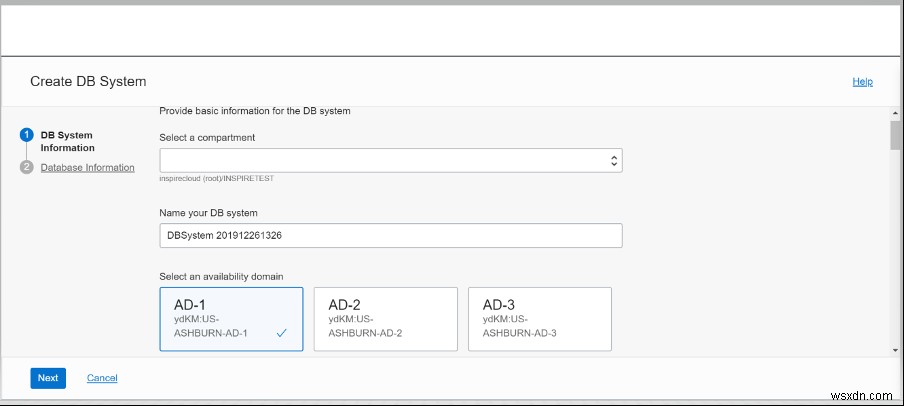 Tạo Cơ sở dữ liệu Oracle (DBaaS) trên đám mây 