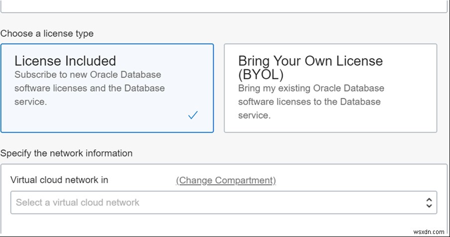 Tạo Cơ sở dữ liệu Oracle (DBaaS) trên đám mây 