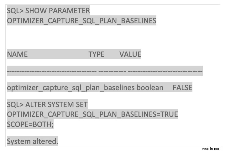 Cấu hình và đường cơ sở của Oracle SQL 