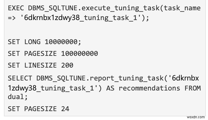 Cấu hình và đường cơ sở của Oracle SQL 