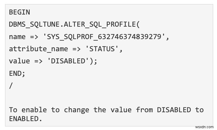 Cấu hình và đường cơ sở của Oracle SQL 