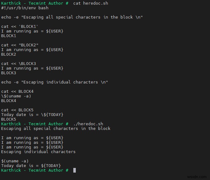 Cách sử dụng Heredoc trong Shell Scripting 