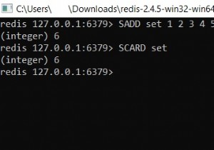 Redis SCARD - Cách lấy kích thước của tập hợp trong kho dữ liệu redis 