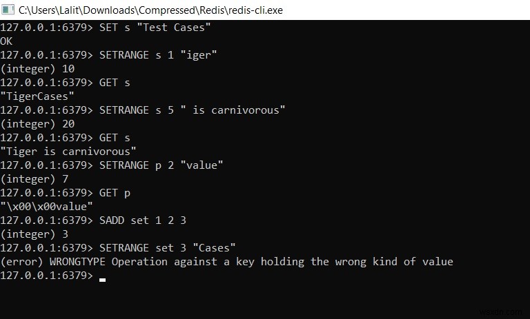 Redis SETRANGE - Cách cập nhật một phần của giá trị chuỗi trong redis 