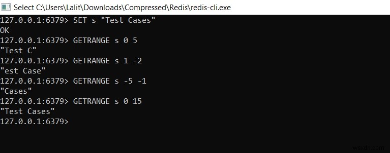 Redis GETRANGE - Cách lấy chuỗi con của giá trị chuỗi trong redis 