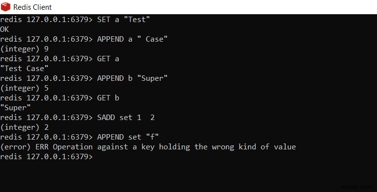 Redis APPEND - Cách nối một chuỗi vào giá trị chuỗi hiện có trong redis 