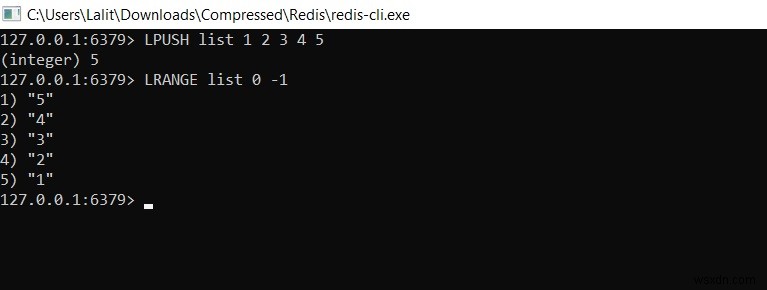 Redis List - Các lệnh quản lý giá trị danh sách trong kho dữ liệu redis 