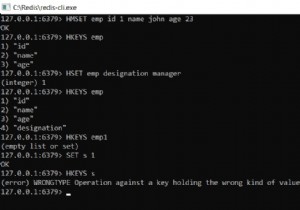 Redis HKEYS - Cách lấy tên của tất cả các trường có trong giá trị băm 