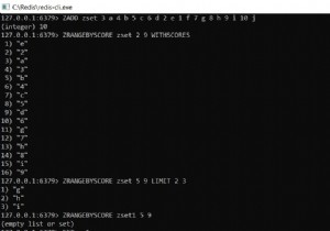 Redis ZRANGEBYSCORE - Cách lấy các phần tử của tập hợp được sắp xếp theo phạm vi điểm và theo thứ tự asc 