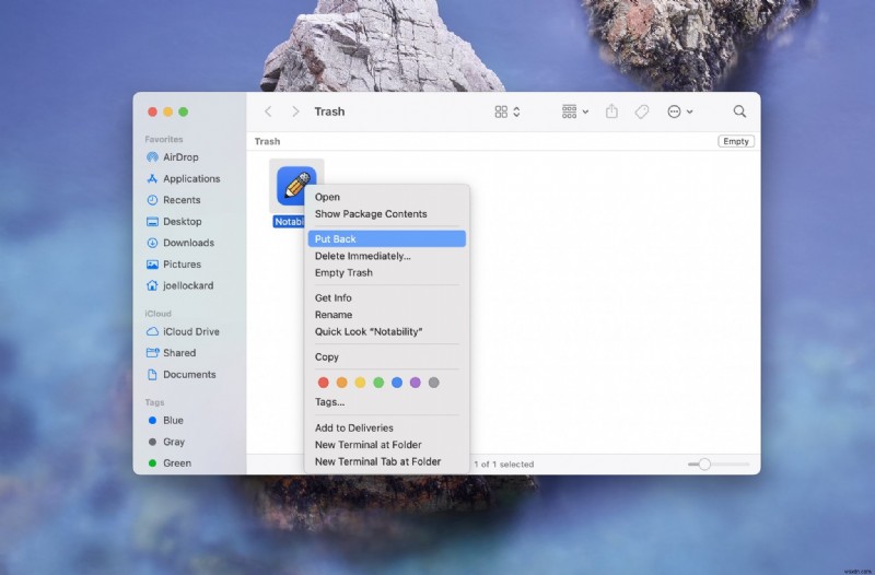 Cách khôi phục thư mục tải xuống trên Mac