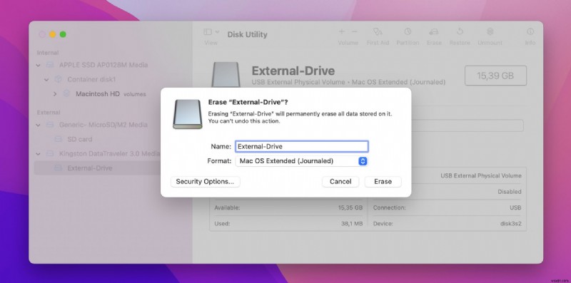 Vô tình xóa ổ cứng trong Disk Utility? Nó có thể phục hồi 