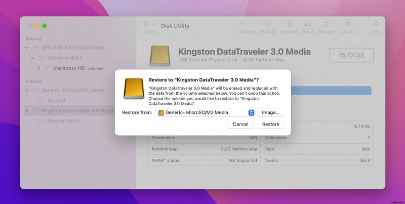 Vô tình xóa ổ cứng trong Disk Utility? Nó có thể phục hồi 