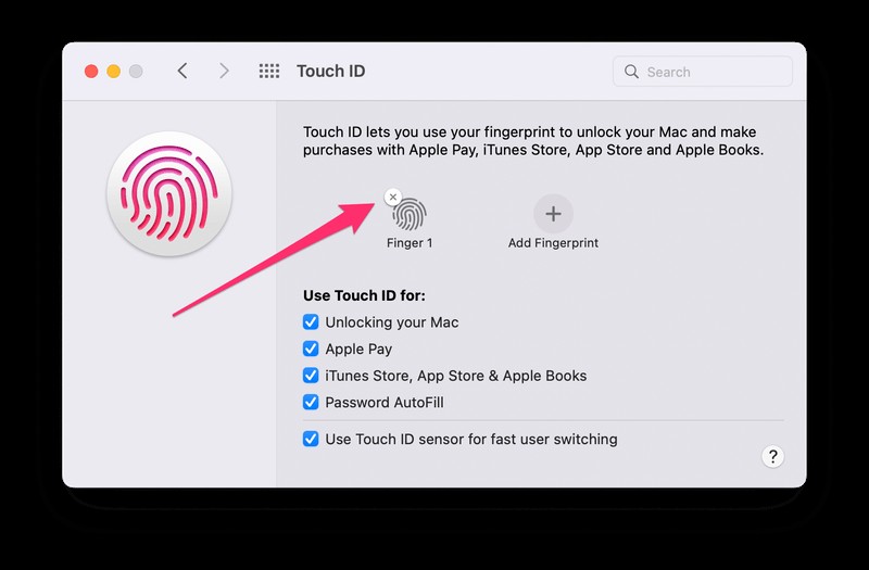 Cách bật Touch ID trên MacBook Pro