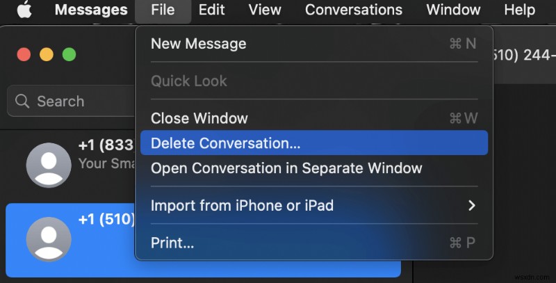 Cách xóa tin nhắn trên MacBook Pro