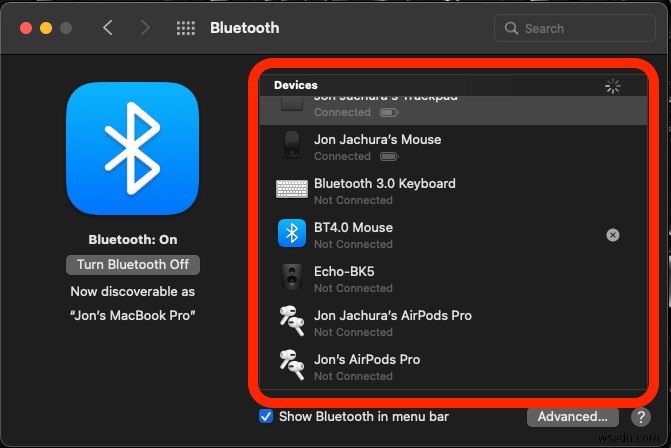 Cách kết nối tai nghe Bluetooth với MacBook Pro