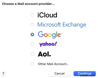Cách thiết lập email trên MacBook Pro