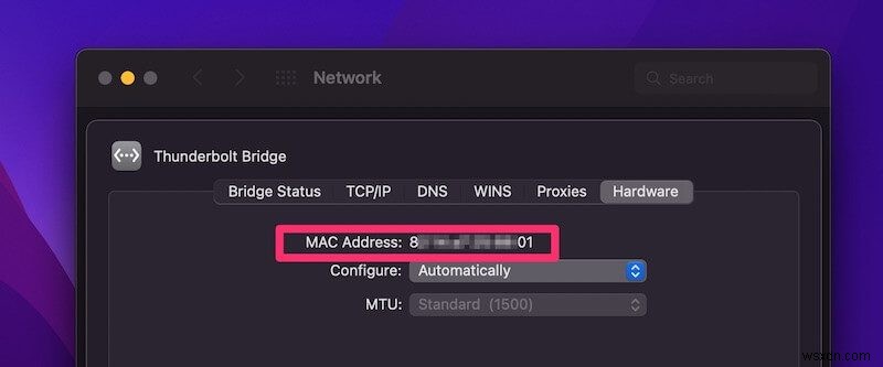 Cách tìm địa chỉ MAC trên MacBook