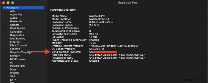 5 cách tìm số sê-ri MacBook Pro