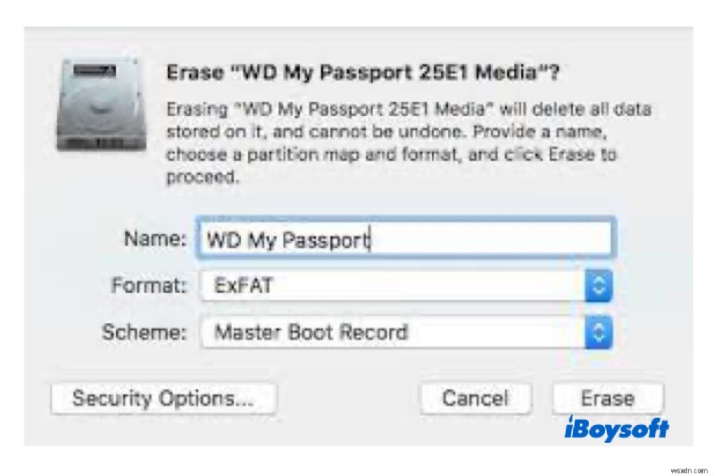 Cách khắc phục sự cố WD My Passport bị hỏng hoặc không đọc được trên Mac?