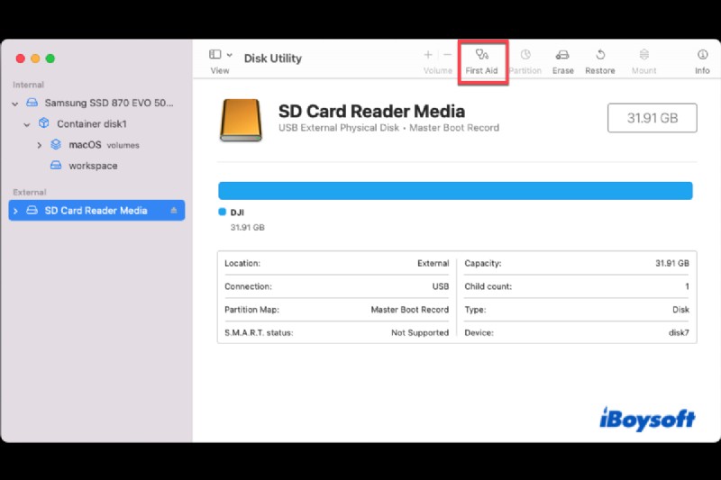 Làm cách nào để sửa thẻ SD không gắn trên Mac?