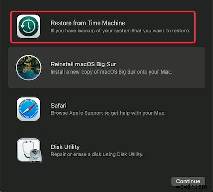 Cách khôi phục dữ liệu bị mất từ ​​máy Mac Apple Silicon M1