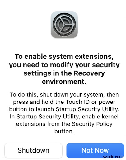 Cho phép phần mở rộng hệ thống của iBoysoft Data Recovery dành cho Mac tải trên máy Mac bằng Apple Silicon