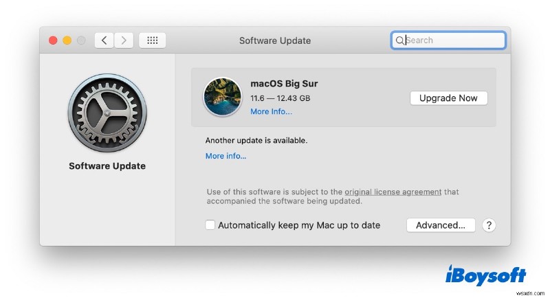 Khắc phục sự cố cập nhật Big Sur (Không thể cài đặt trên Macintosh HD)