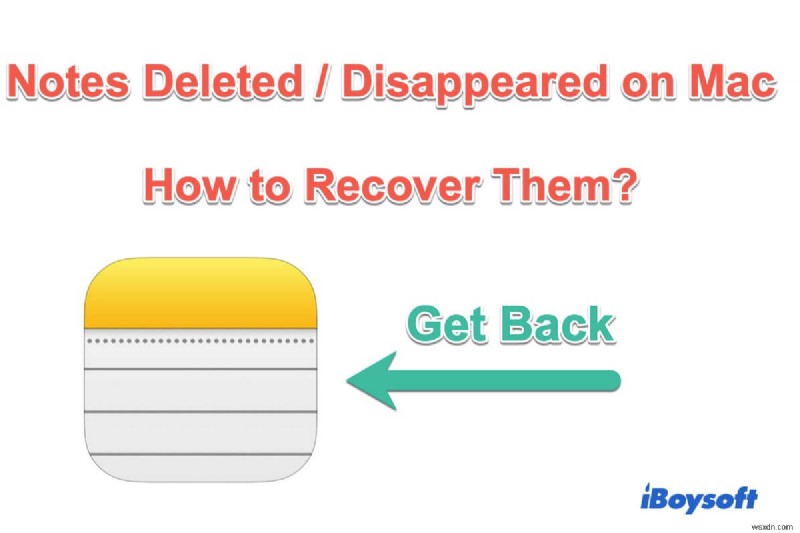 Làm cách nào để khôi phục các ghi chú đã xóa / biến mất trên Mac? (Các giải pháp đã được xác minh)
