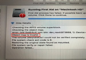 Cách sửa / sửa lỗi bản đồ đối tượng APFS không hợp lệ?