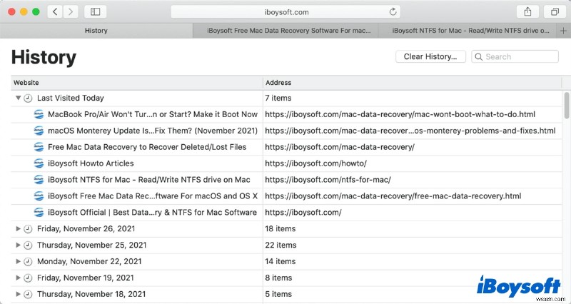 Cách khôi phục lịch sử duyệt Safari đã xóa trên Mac?