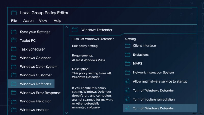 Làm thế nào để sửa lỗi bộ bảo vệ Windows bị chặn bởi chính sách nhóm trong Windows 10?