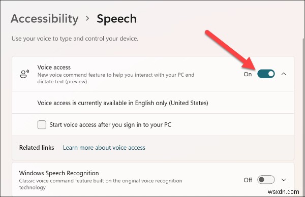 Cách sử dụng tính năng truy cập bằng giọng nói trong Windows 11