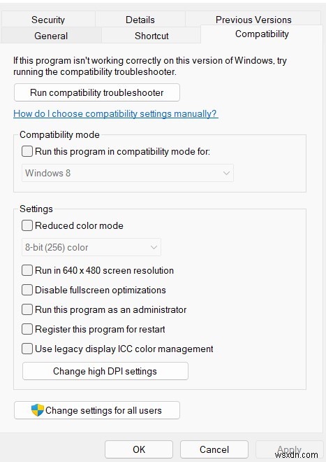 Cách sửa lỗi 0xc00007b trong Windows 11