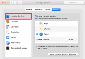 Cách bật Dịch vụ vị trí trên máy Mac