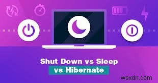 Hibernate vs Sleep vs Shutdown:Cách chuyển đổi cài đặt nguồn 