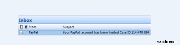 Tài khoản PayPal của bạn đã bị giới hạn:Tránh email lừa đảo 