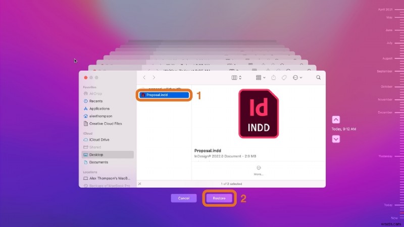 Cách khôi phục các tệp InDesign chưa được lưu / đã xóa trên máy Mac 