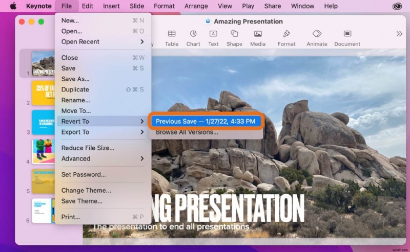Cách khôi phục bản trình bày Keynote đã xóa / chưa lưu trên máy Mac